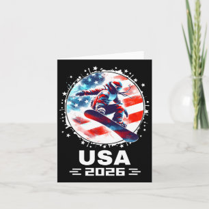 Snowboard Usa Go Usa Team Usa Flag 2026 Snowboardi Card