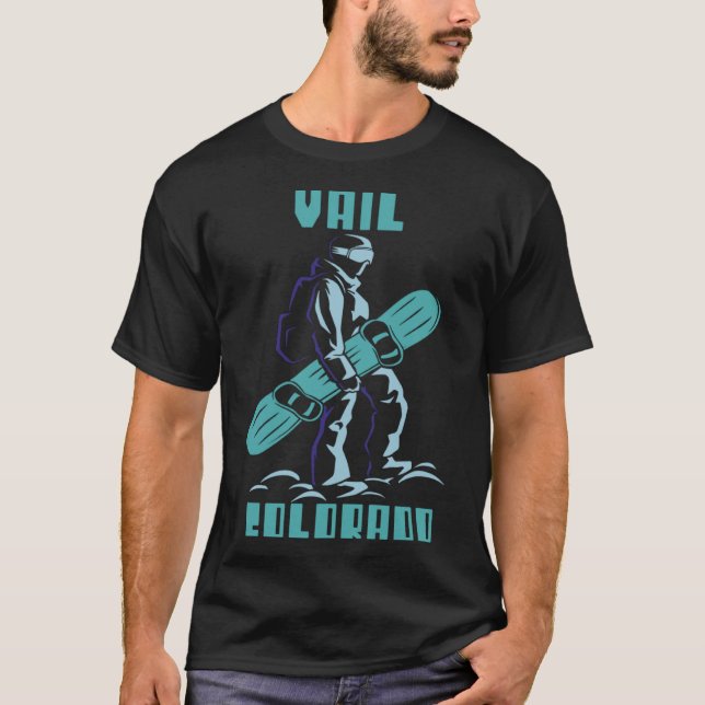 Snowboard Vail Colorado Ski Vacation Snow T-Shirt (Front)