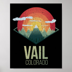Snowboard Vail Colorado Ski Winter Mountain Gift S Poster