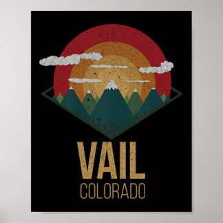 Snowboard Vail Colorado Ski Winter Mountain Gift S Poster