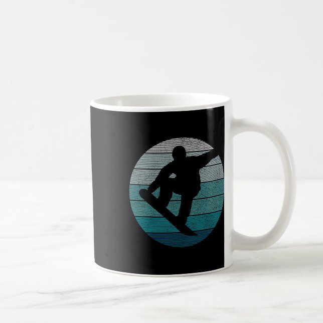 Snowboard Vintage Retro Freestyle Snowboarding Gif Coffee Mug (Right)
