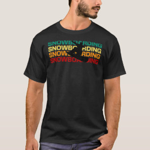 Snowboard Vintage Sunset Winter Sports Alpine Snow T-Shirt