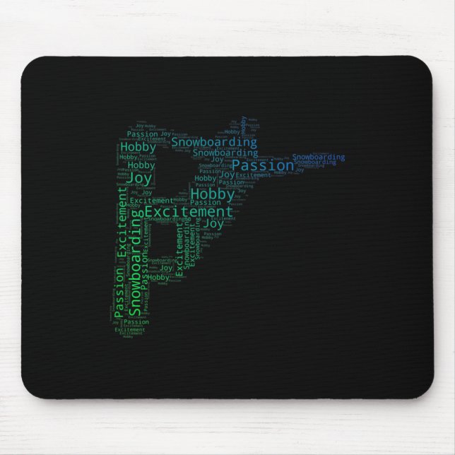 Snowboard Winter Sport Men's Snowboarding  Mouse Mat (Front)