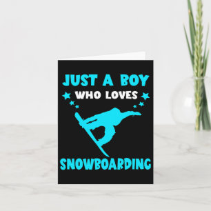 Snowboard Winter Sport Snowboarder Just A Boy Snow Card