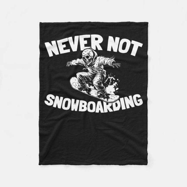 Snowboard Winter Sports - Snowboarding Snowboarder Fleece Blanket (Front)