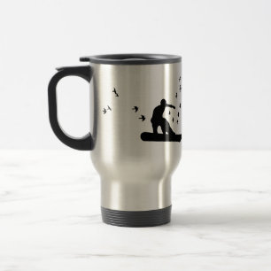 snowBOARD with birds Travel Mug