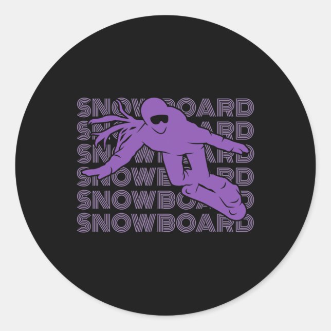 Snowboard Women Snowboarding Snowboarder 2  Classic Round Sticker (Front)