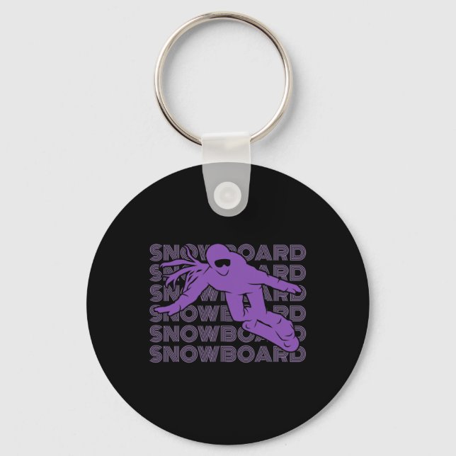 Snowboard Women Snowboarding Snowboarder 2  Key Ring (Front)