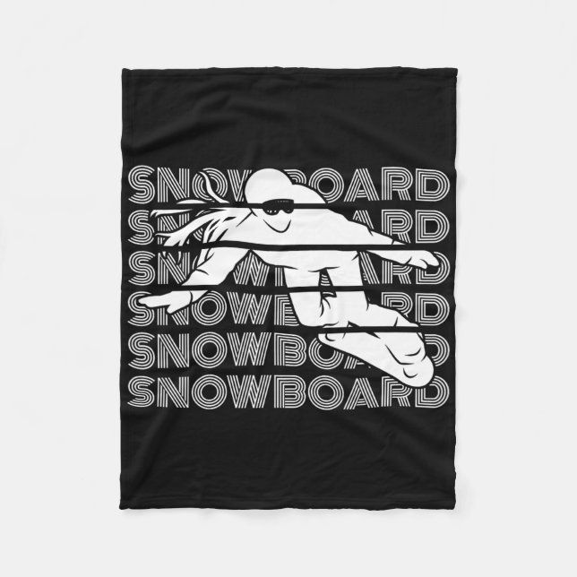 Snowboard Women Snowboarding Snowboarder  Fleece Blanket (Front)