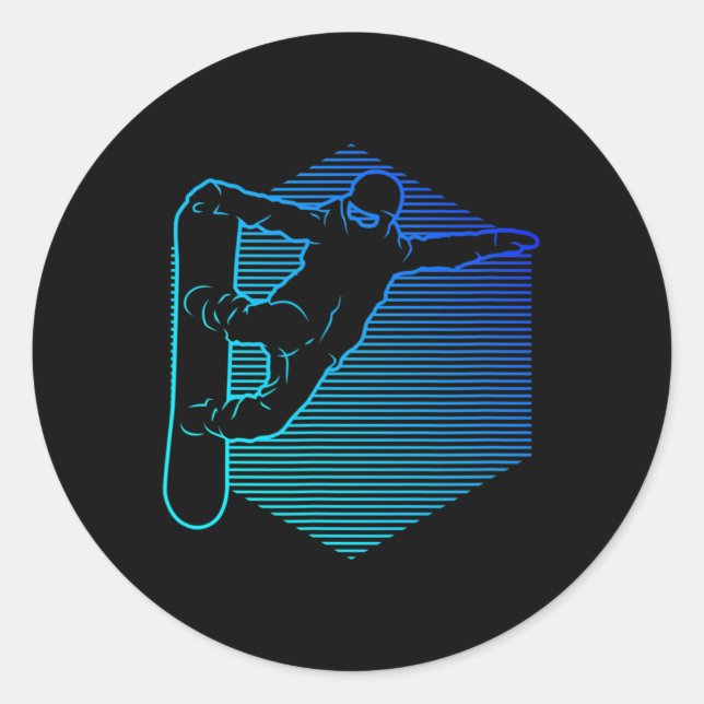 Snowboard Women's Snowboarding Snowboarder  Classic Round Sticker (Front)