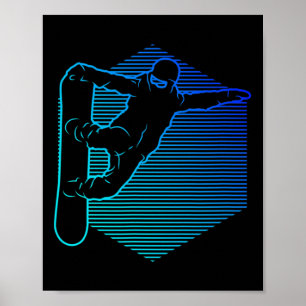Snowboard Women's Snowboarding Snowboarder Poster