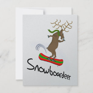 Snowboardeer Funny Snowboarding Reindeer