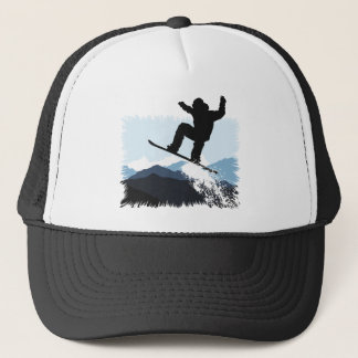 Snowboarder Action Jump Trucker Hat
