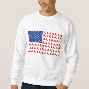 Snowboarder American Flag Sweatshirt