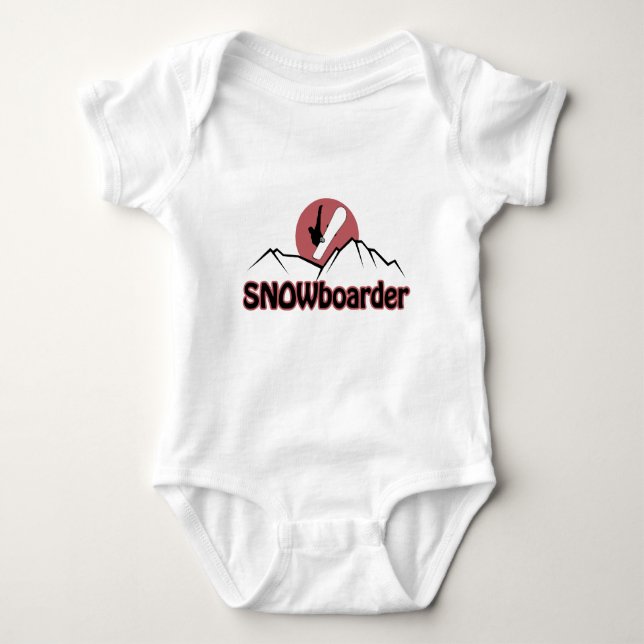 Snowboarder Baby Bodysuit (Front)