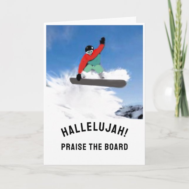 Snowboarder Birthday Card (Front)