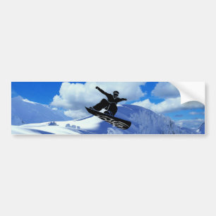 snowboarder bumper sticker