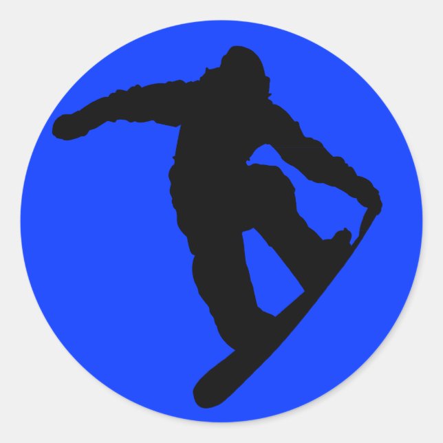 Snowboarder Classic Round Sticker (Front)