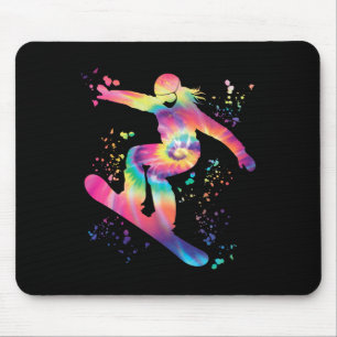 Snowboarder Colorful Snowboard Snowboarding  Mouse Mat