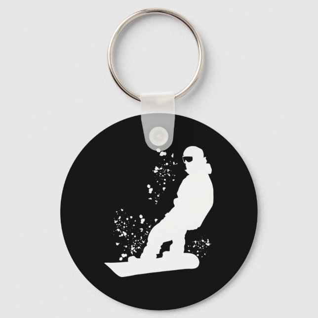 Snowboarder Colourful Snowboard Snowboarding 11  Key Ring (Front)