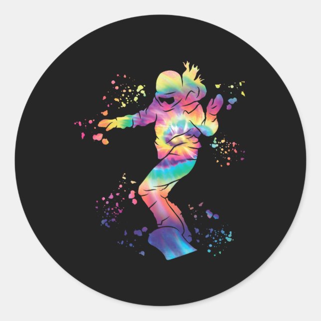 Snowboarder Colourful Snowboard Snowboarding 18  Classic Round Sticker (Front)