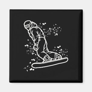 Snowboarder Colourful Snowboard Snowboarding 29 Magnet