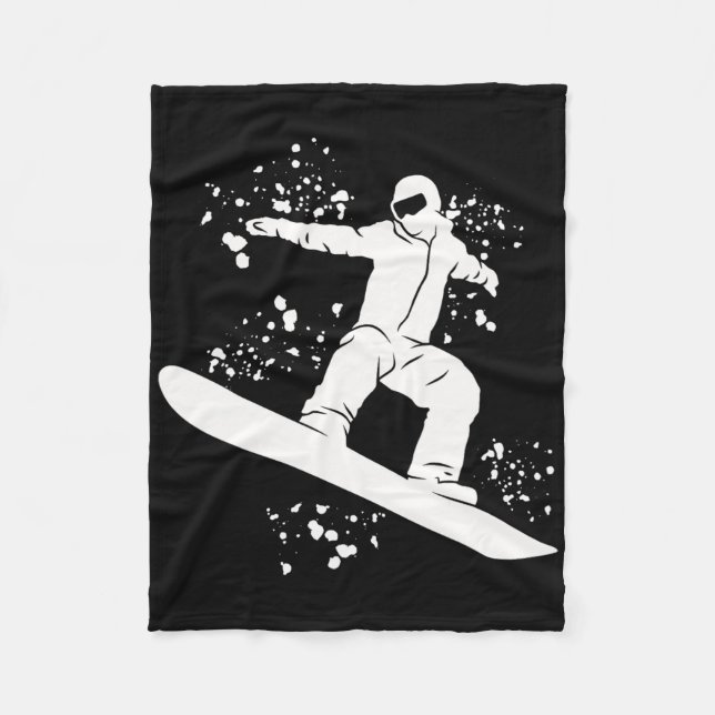 Snowboarder Colourful Snowboard Snowboarding 2  Fleece Blanket (Front)