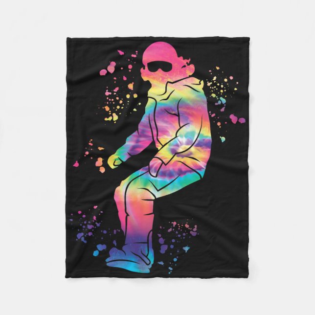 Snowboarder Colourful Snowboard Snowboarding 35  Fleece Blanket (Front)