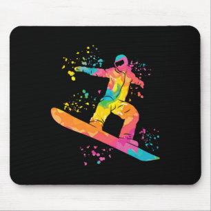 Snowboarder Colourful Snowboard Snowboarding 44 Mouse Mat
