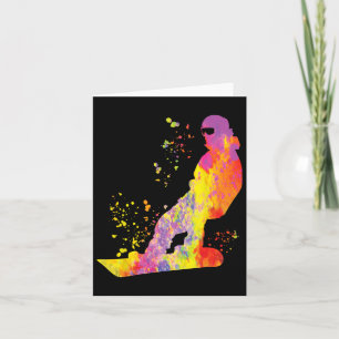Snowboarder Colourful Snowboard Snowboarding 6 Card