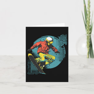 Snowboarder Comic Look Alpine Snowboarding Card