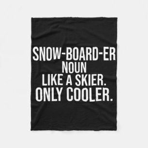 Snowboarder Definition Dictionary Funny Snowboardi Fleece Blanket