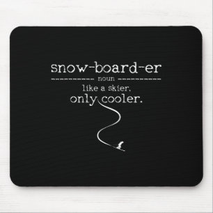 Snowboarder Definition Snowboard Skier Skiing Wint Mouse Mat