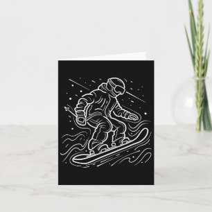 Snowboarder Drawing Snowboarding Lessons Card