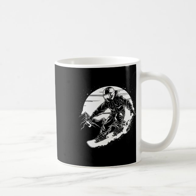 Snowboarder Drawing Snowboarding Slope 2  Coffee Mug (Right)