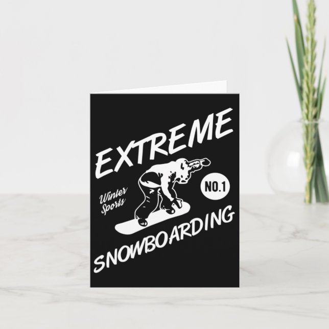 Snowboarder Extreme Snowboarding Winter Sports Sno Card (Front)