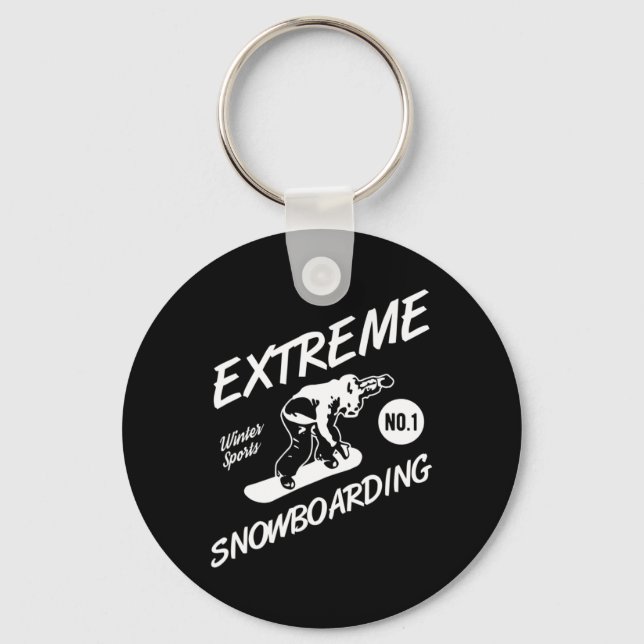 Snowboarder Extreme Snowboarding Winter Sports Sno Key Ring (Front)