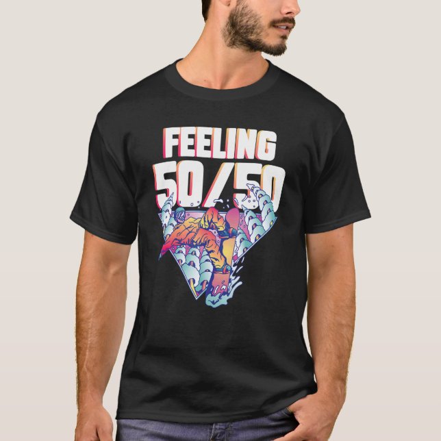 Snowboarder Feeling 5050 Ski Resort Snowboarding T-Shirt (Front)