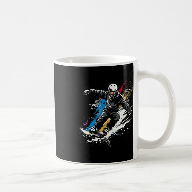 Snowboarder Graffiti Alpine Snowboarding  Coffee Mug (Right)