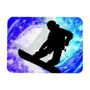 Snowboarder in Whiteout Magnet