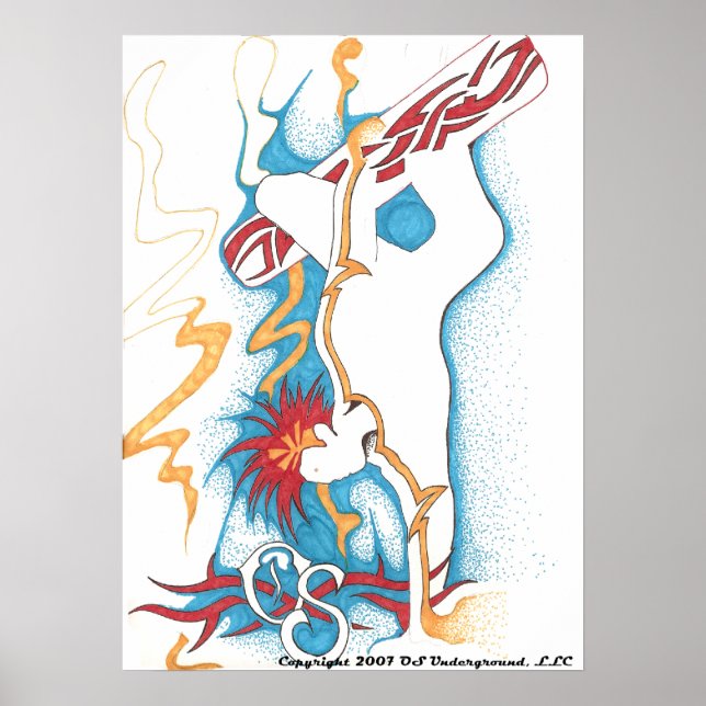 Snowboarder Large Poster (Front)