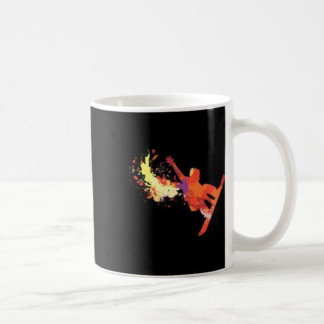 Snowboarder Life Snowboarding Fan Extreme Winter S Coffee Mug (Right)