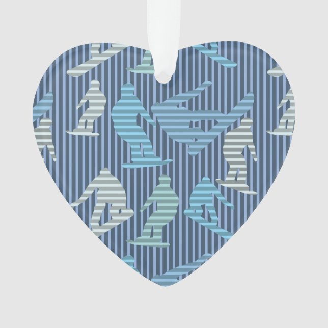 Snowboarder Lines Ornament (Front)