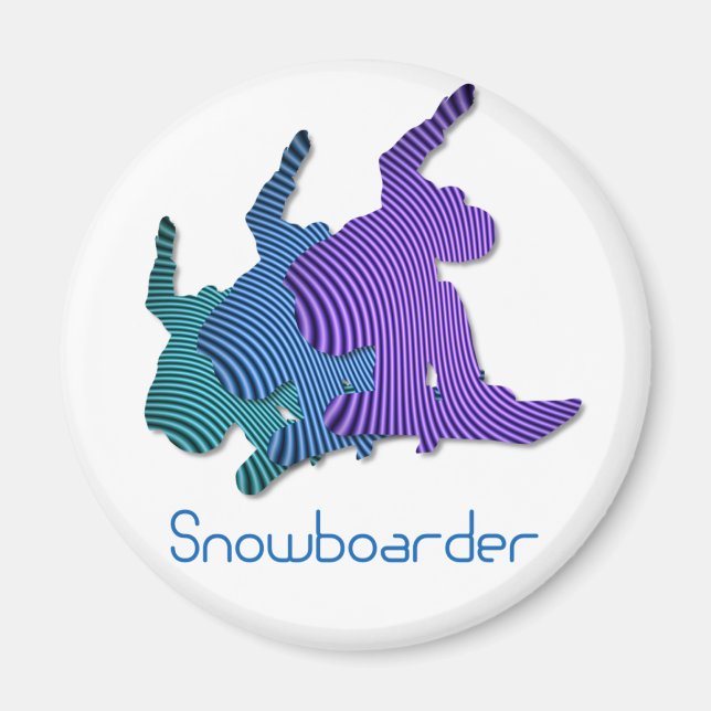 Snowboarder Logo Magnet (Front)