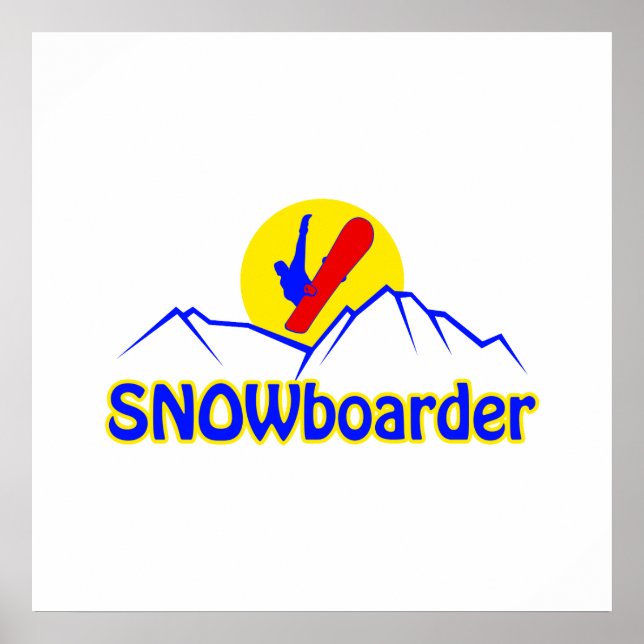 SNOWboarder logo Poster (Front)