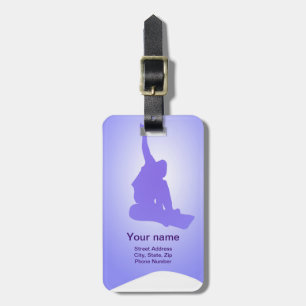 Snowboarder Luggage Tag