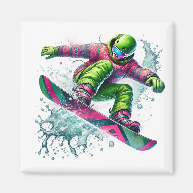 Snowboarder Magnet   (Front)