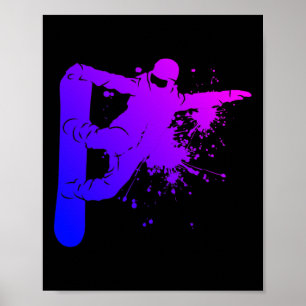 Snowboarder Men's Snowboarding Winter Sports  Poster