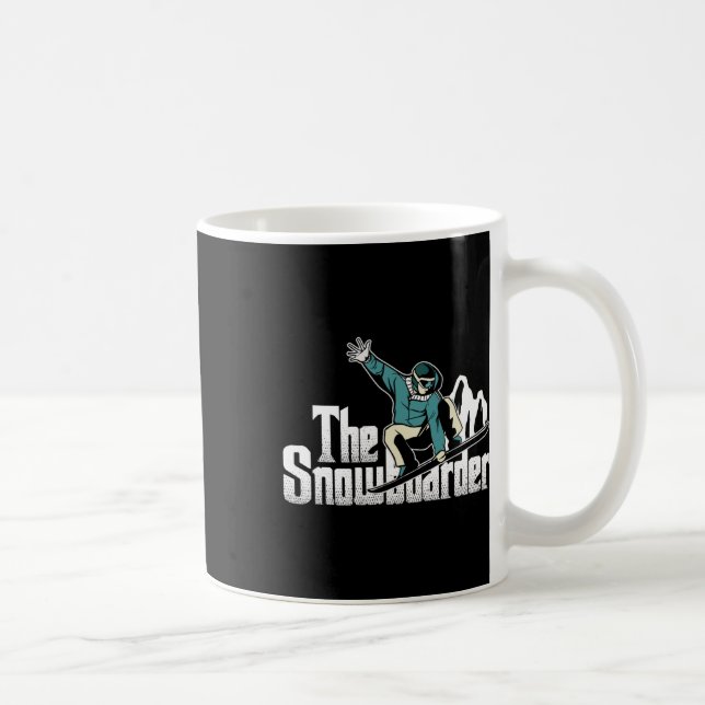 Snowboarder Mountains Winter Extreme Sports Snowbo Coffee Mug (Right)