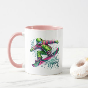 Snowboarder mug